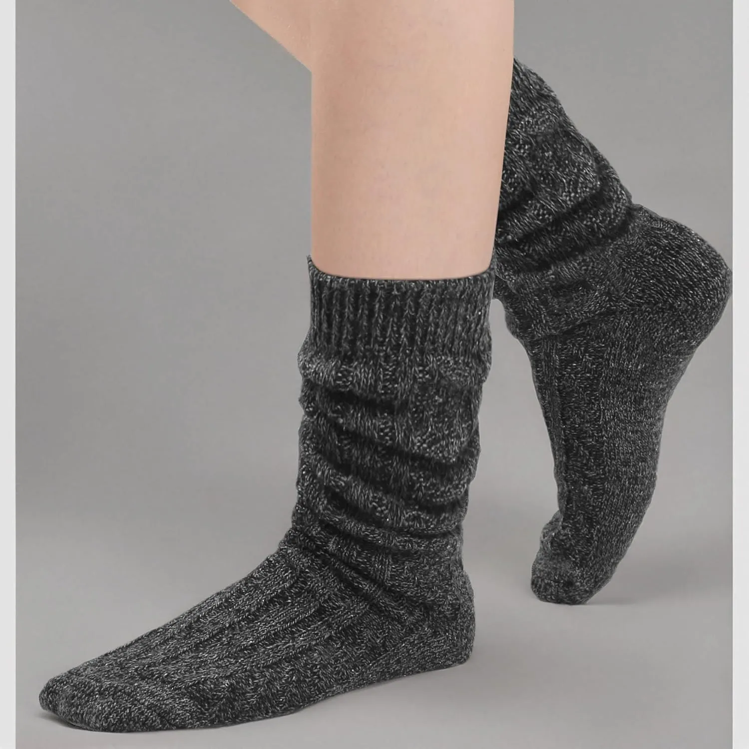 Leotruny Women's Slouch Vintage Knit Cotton Boot Socks