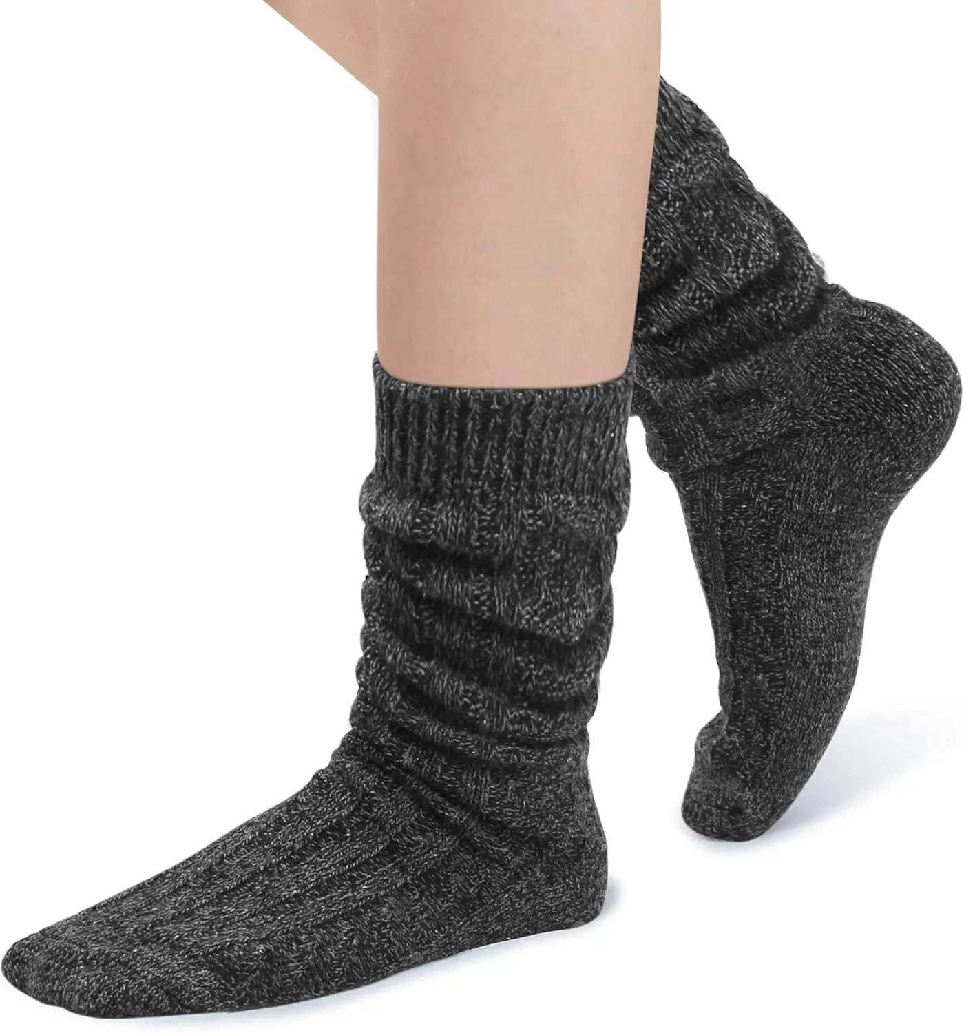 Leotruny Women's Slouch Vintage Knit Cotton Boot Socks