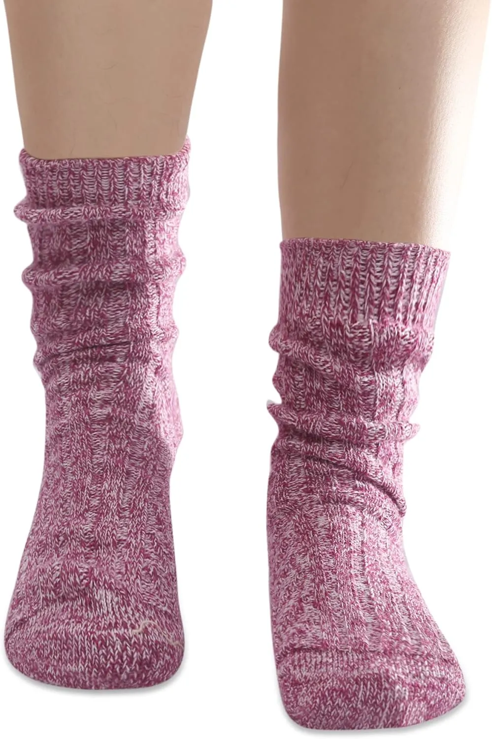 Leotruny Women's Slouch Vintage Knit Cotton Boot Socks