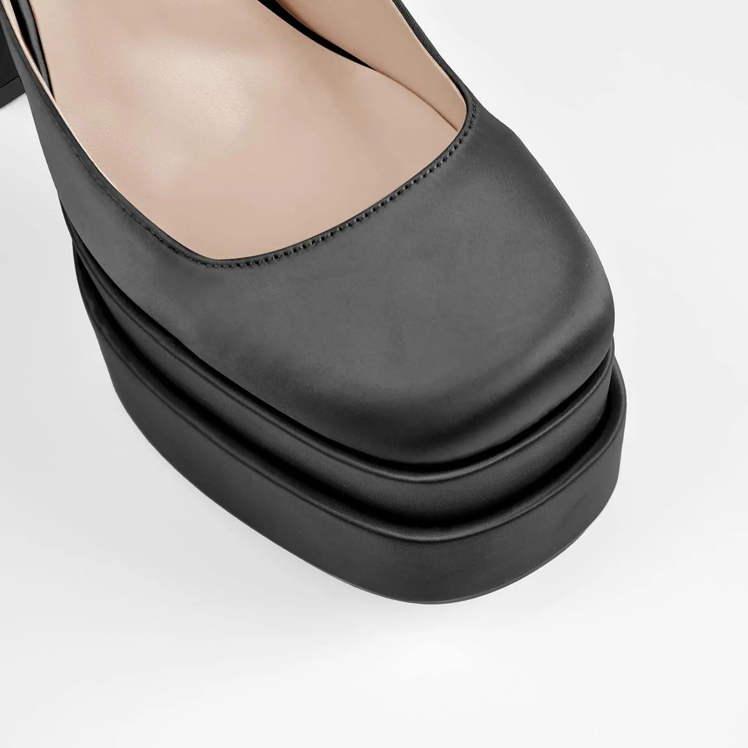 LISHAN Women's Platform 5.9in Super High Heels Pumps Slip On Pointed Toe Sandals