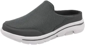 LLTMALL Men's Backless Mesh Walking Mules Shoes Comfort Slip on Garden Clog Slippers