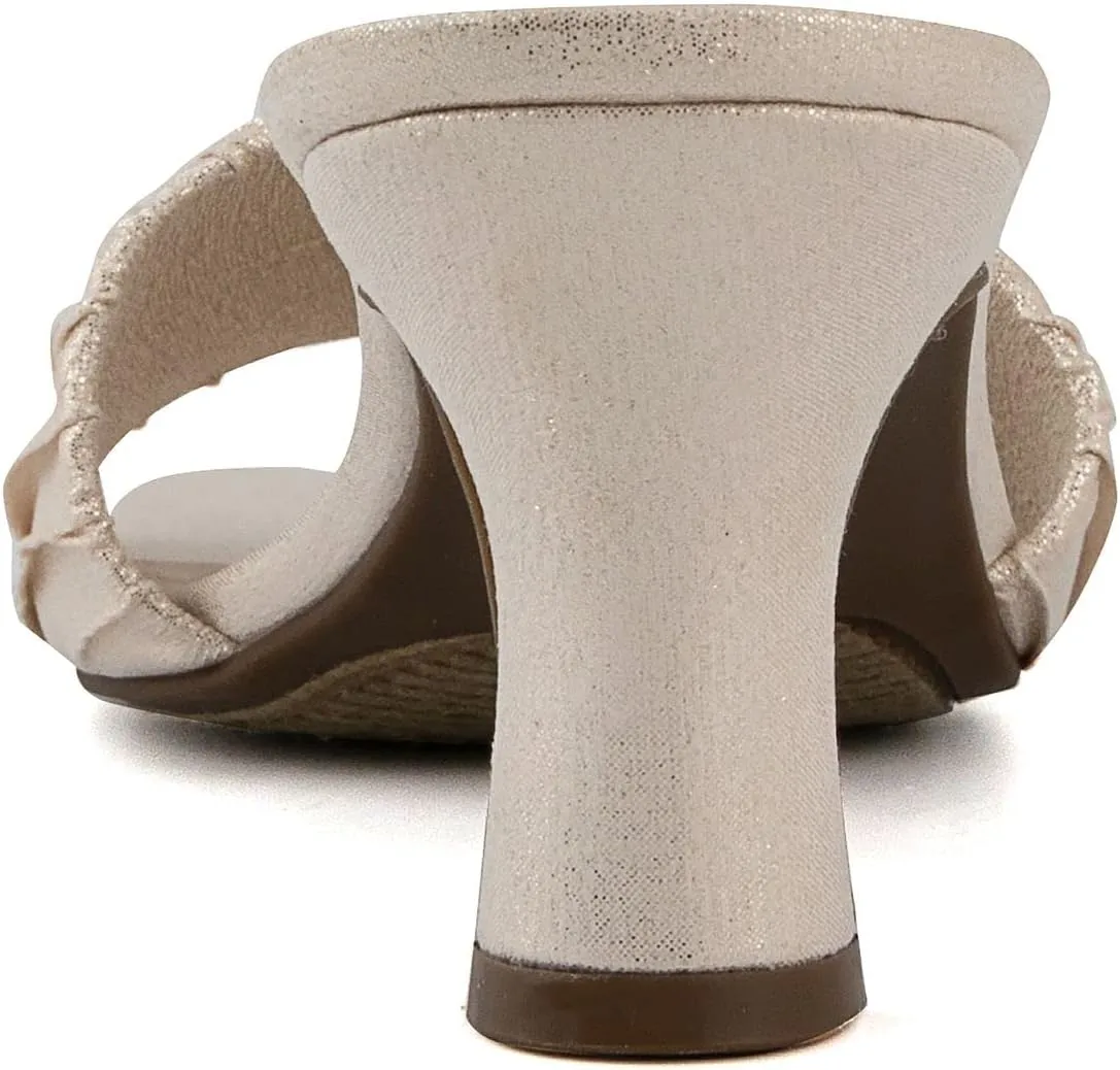 LONDON FOG Womens Leana Dress Sandal Womens comfort Heeled Sandals