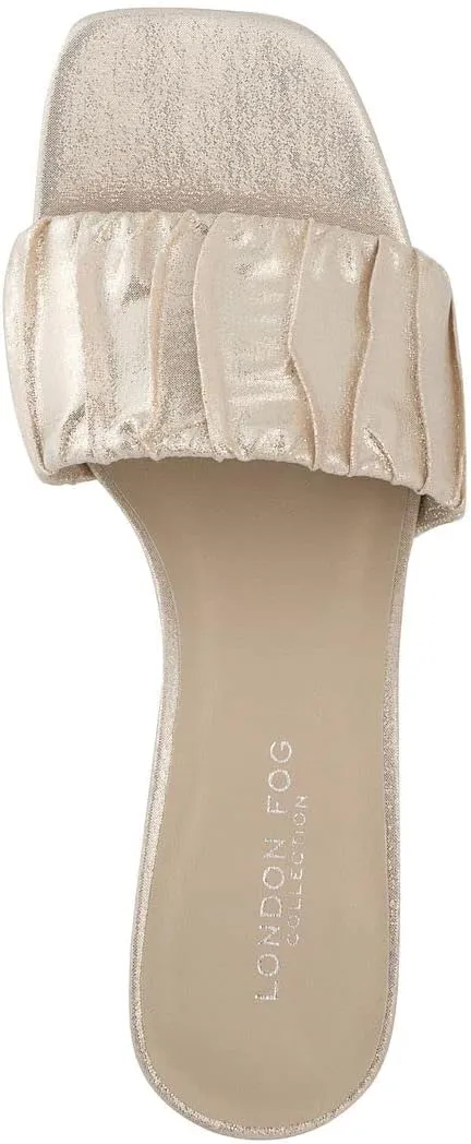LONDON FOG Womens Leana Dress Sandal Womens comfort Heeled Sandals