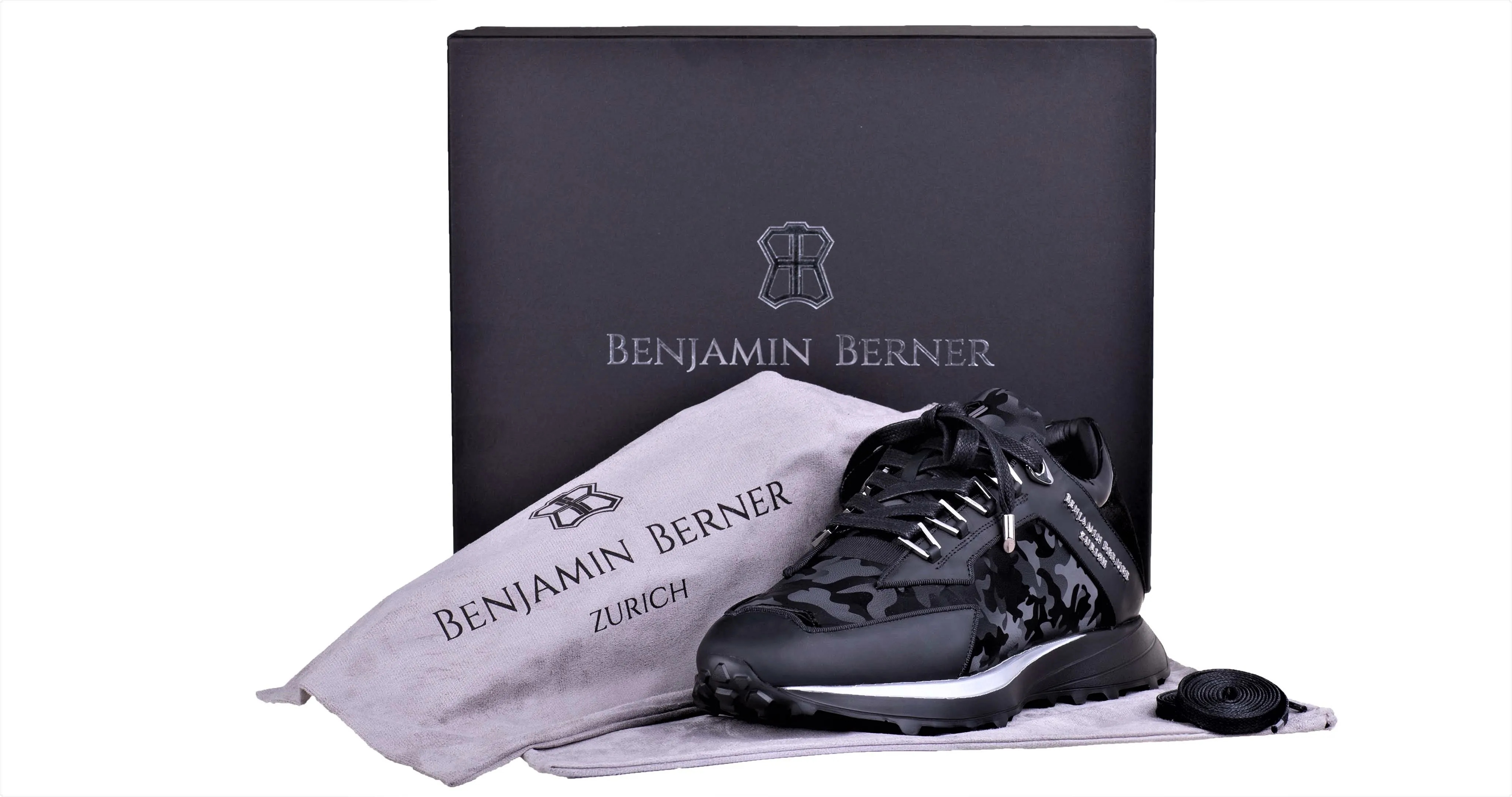 LOW-TOP BNJ ALPHA RUNNER ALL BLACK REFLECTIVE CAMOUFLAGE
