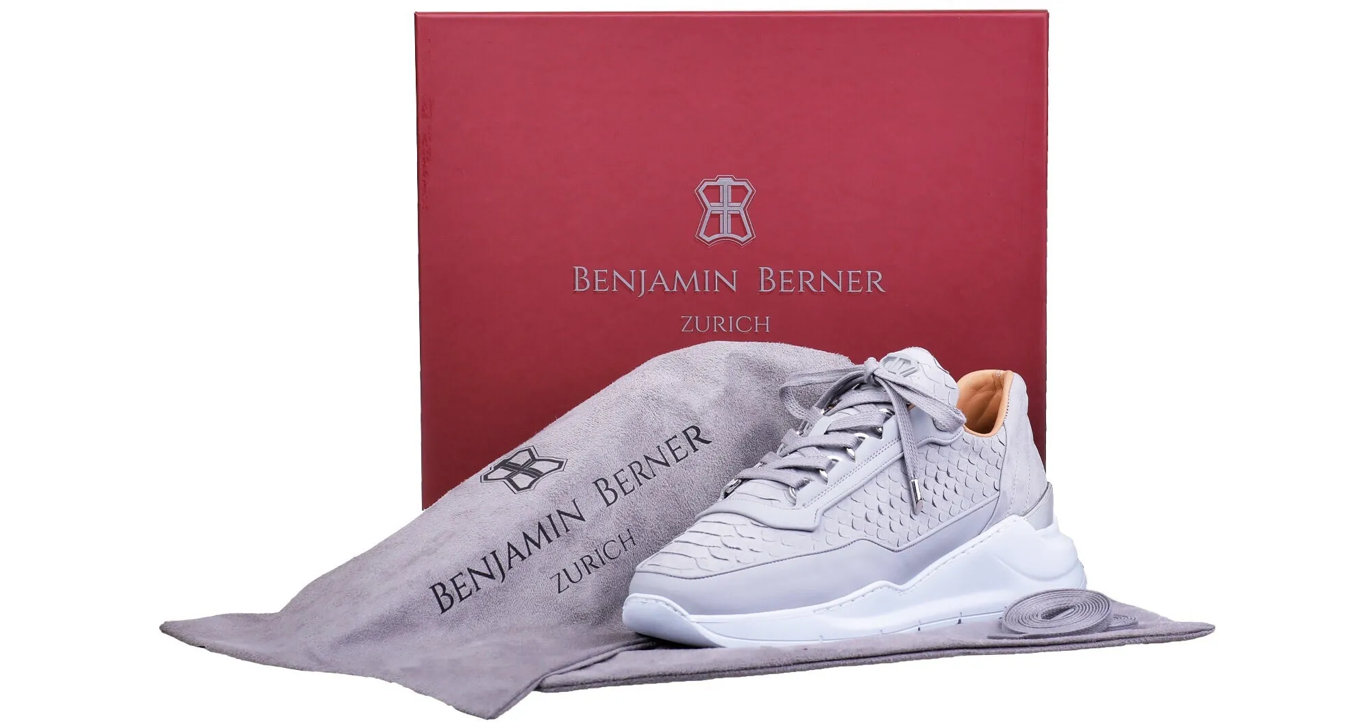 LOW-TOP BNJ HECTOR RUNNER  ICE GREY PYTHON CUT -MATT NAPPA