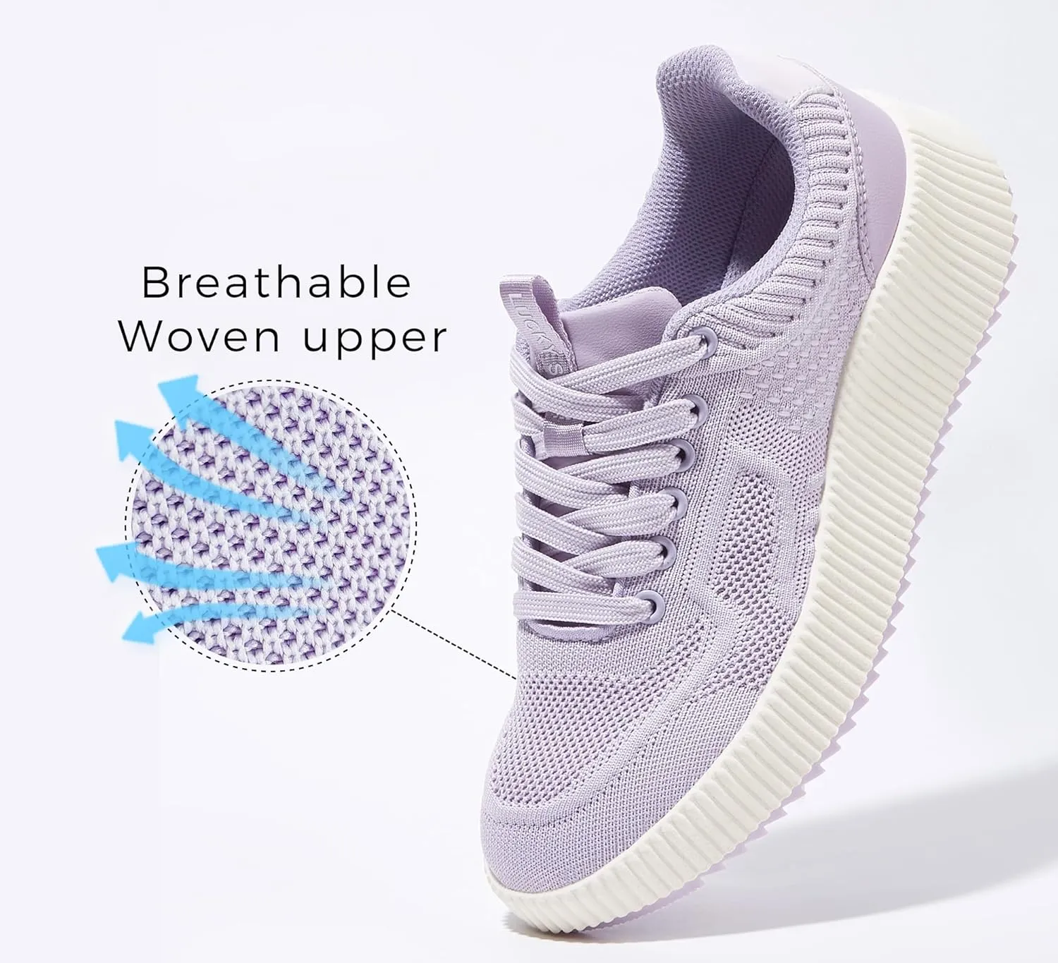 LUCKY STEP Women's Platform Sneakers Rhinestone Fashion Chunky Casual Sparkly Retro Braided Walking Shoes