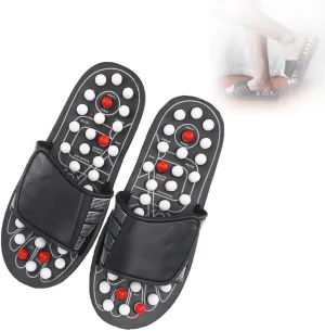 Magnetic Massage Slippers, Spring Acupressure Magnetic Therapy Sandals, Reflexology Acupressure Blood Activating Massage Slippers for Arch Pain Relief (Color : Rotated Points, Size : 42-43)
