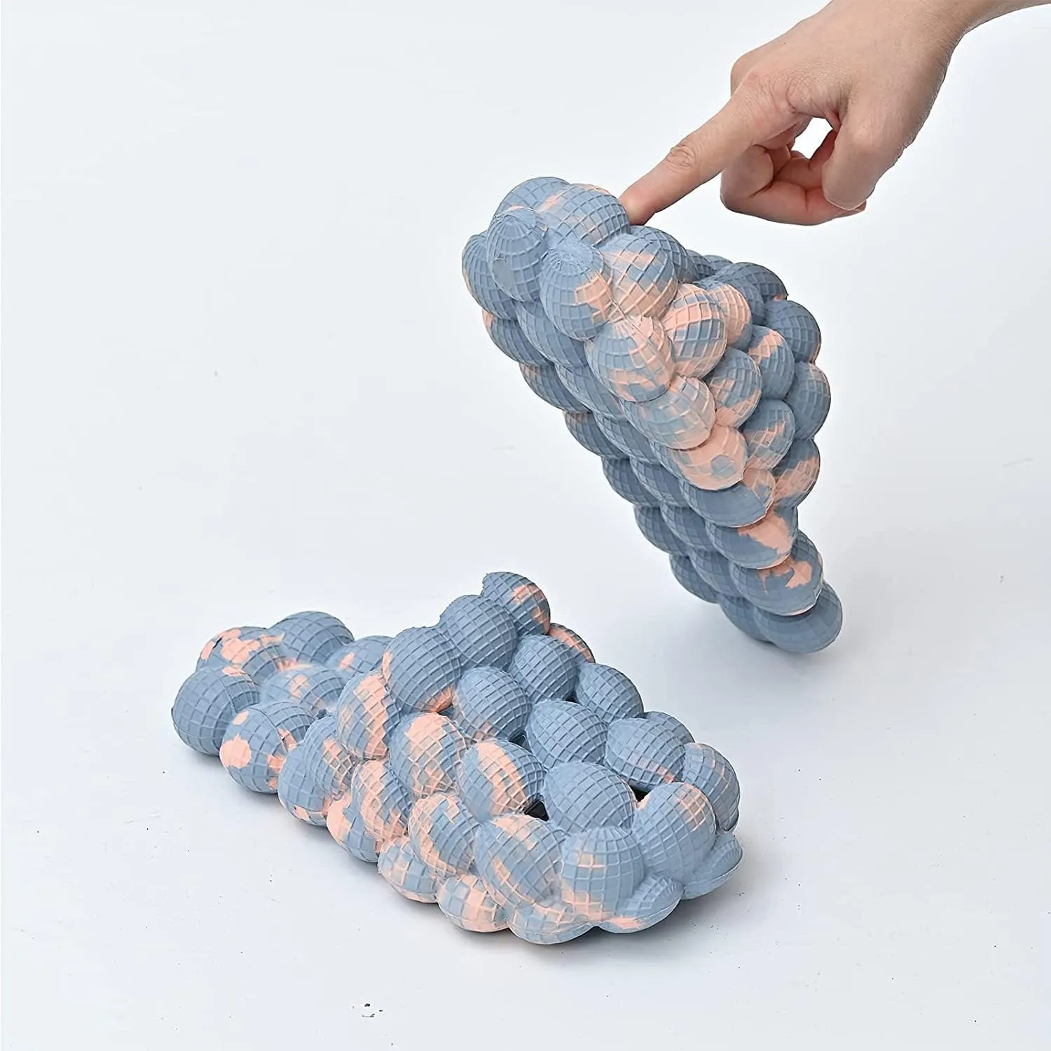 Massage Bubble Slides Slippers for Women Men, Funny Lychee Non-Slip Spa Slippers, Gym House Slippers Shower Bedroom Slippers, Thick Sole Spa Slides Slippers