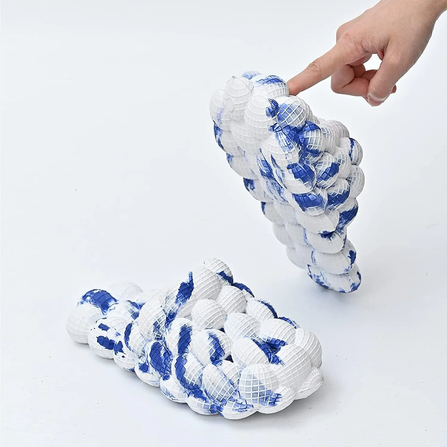 Massage Bubble Slides Slippers for Women Men, Funny Lychee Non-Slip Spa Slippers, Gym House Slippers Shower Bedroom Slippers, Thick Sole Spa Slides Slippers