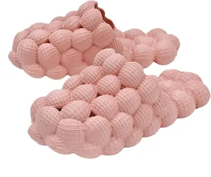 Massage Bubble Slides Slippers for Women Men, Funny Lychee Non-Slip Spa Slippers, Gym House Slippers Shower Bedroom Slippers, Thick Sole Spa Slides Slippers