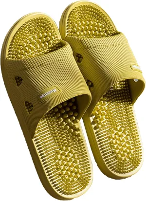 Massage Slippers Foot Reflexology,Massagers Sandals for Men & Women Home Shoes,Massage Pain Relief Non-Slip Massage Shoes for Bath Shower (Color : Green, Size : EUR 40-41)