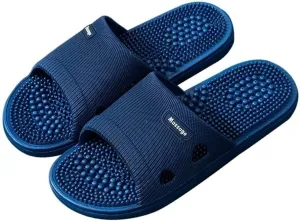 Massage Slippers for Flat Feet，Acupressure Massage Sandals Shoes for Men and Women Home Shoes Shock Absorbing, Blue EUR 39-40