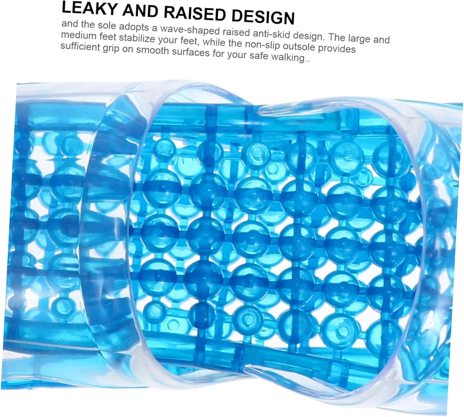 Massage Slippers for Summer Open Toe Anti-skid Dripping Crystal Design Bathhouse Footwear 1 Pair
