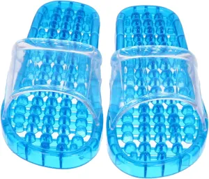 Massage Slippers for Summer Open Toe Anti-skid Dripping Crystal Design Bathhouse Footwear 1 Pair