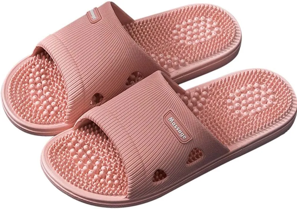 Massage Slippers for Women Men Acupressure Foot Plantar Fasciitis Sliders House Ladies Reflexology Sandals Shower Shoes Non-Slip Quick Drying Pool Beach Indoor Outdoor