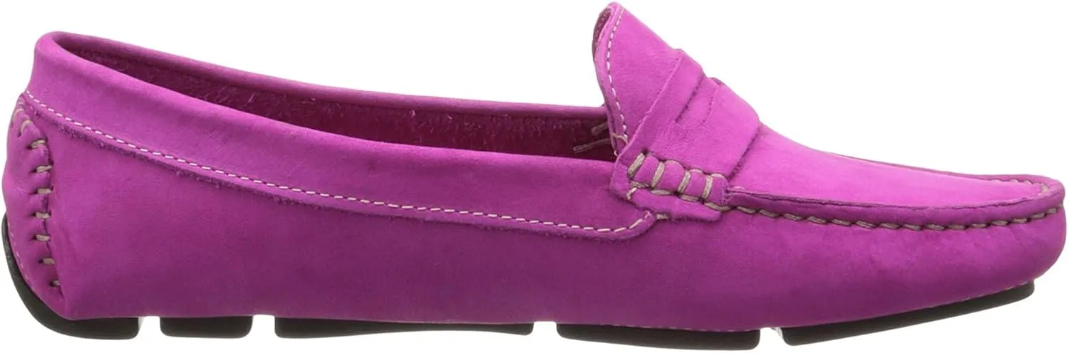 Massimo Matteo Penny Keeper - Loafers for Women - Rich Nubuck - Leather Upper - Cushioned Leather Footbed