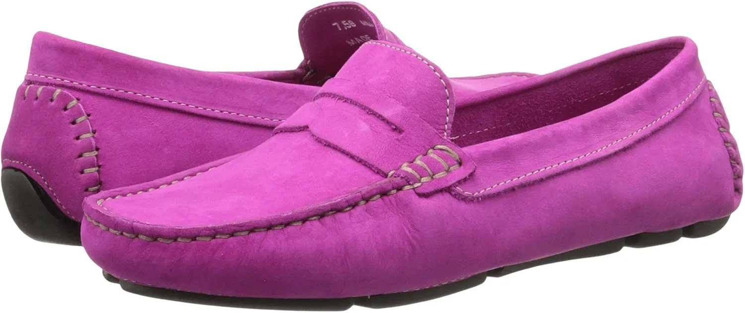 Massimo Matteo Penny Keeper - Loafers for Women - Rich Nubuck - Leather Upper - Cushioned Leather Footbed