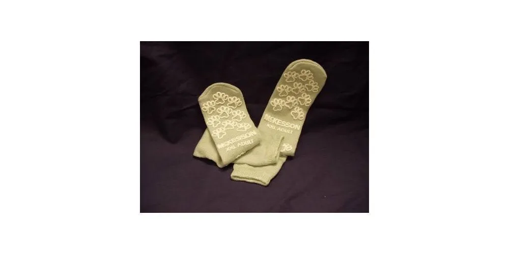 McKesson Performance Terry Slipper, Paw Prints, 2XL Gray - 1 Pair