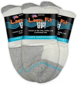 Men's and Women's Casual Lower Cut Socks (Pack of 3) Made in USA, Cushioned Sole