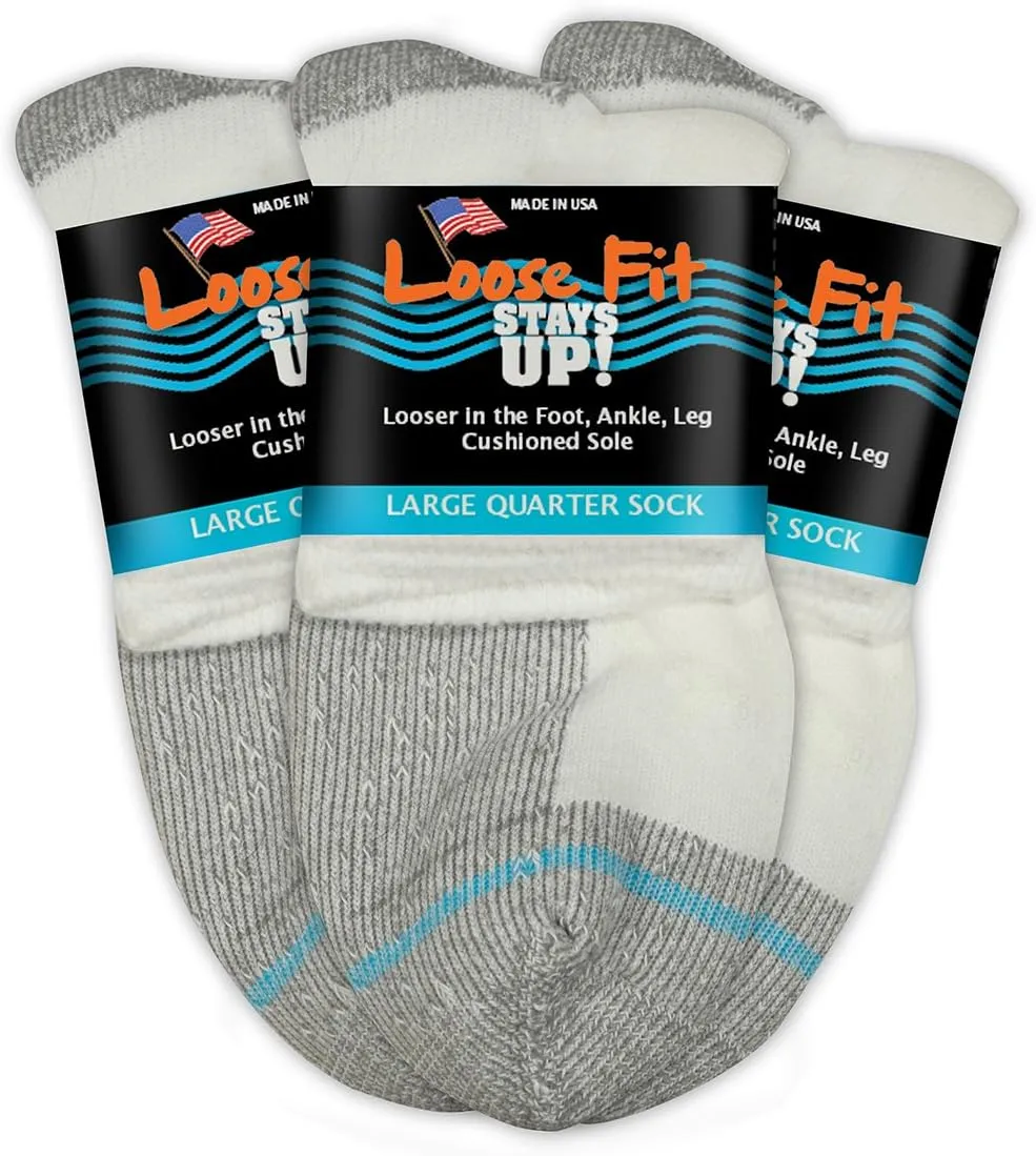 Men's and Women's Casual Lower Cut Socks (Pack of 3) Made in USA, Cushioned Sole