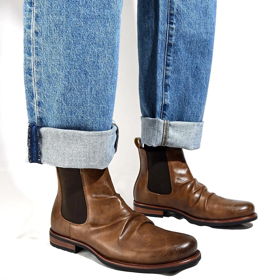 Men's Chelsea Boots Casual Dress Boots Ankle Slip On Boots