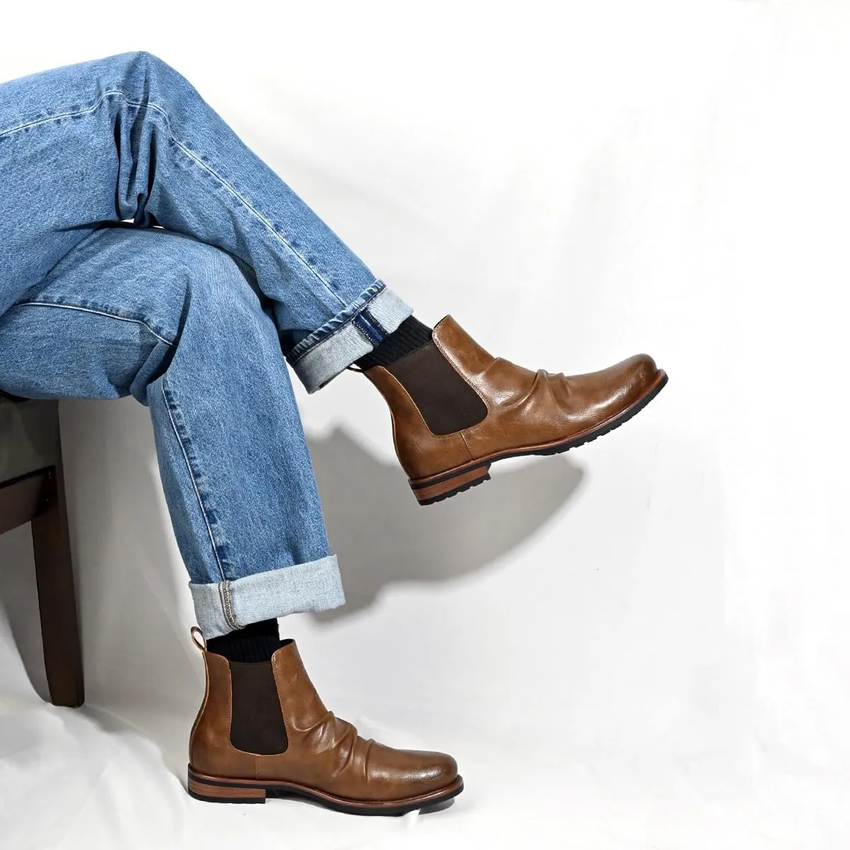 Men's Chelsea Boots Casual Dress Boots Ankle Slip On Boots