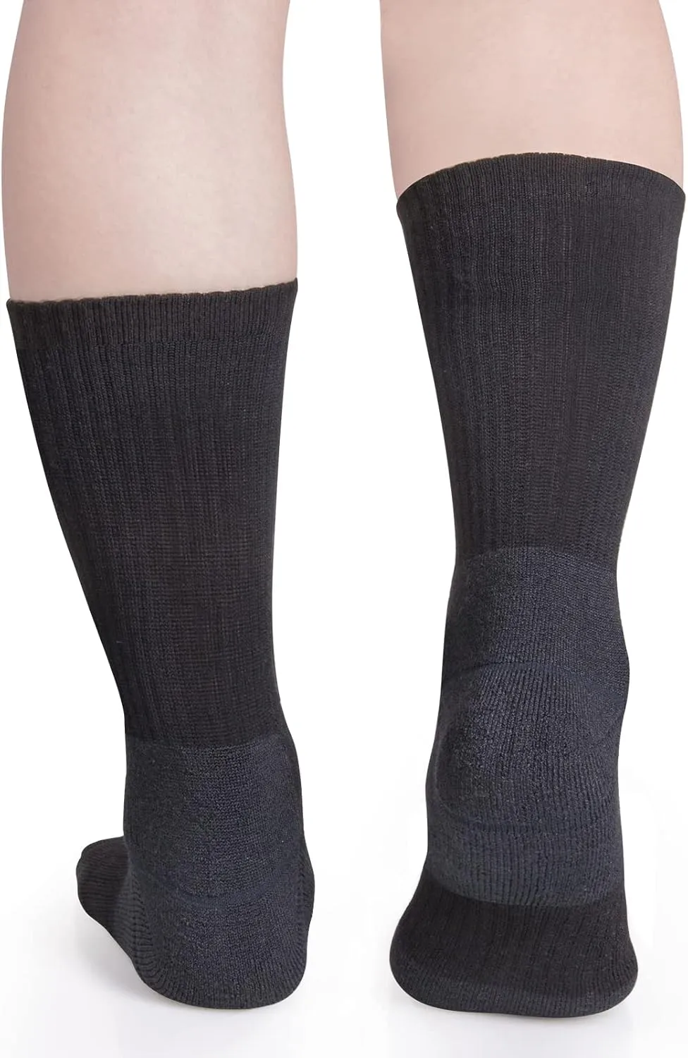 Men's Crew Socks Moisture Wicking Cushioned Performance Casual Everyday Work Training Athletic Socks For Men, 5 Pairs