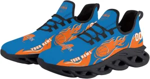Men's Custom Basketball Flex Control Sneakers Personalized Breathable Fan Gift Name Number Workout Athletic Gym Slip-on Shoes