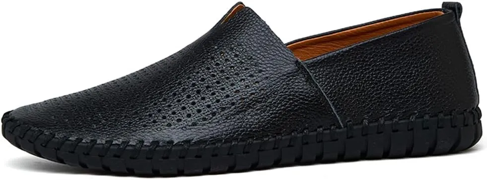 Men's Driving Loafers Leather Casual Slip On Shoes