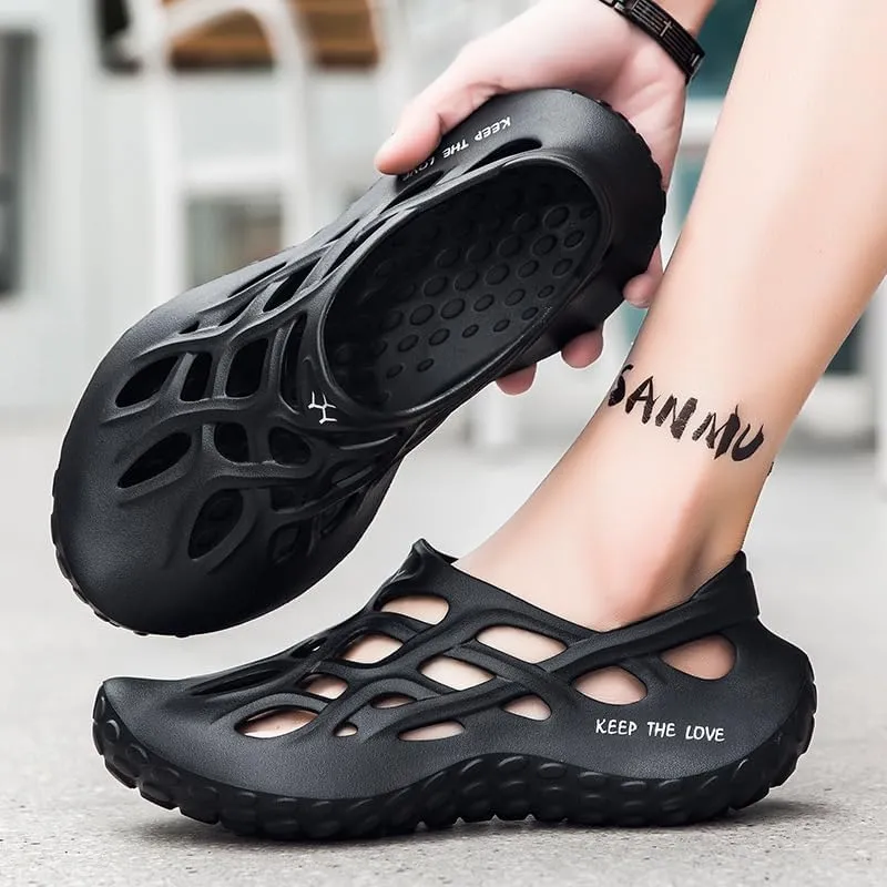 Men's Fashion Casual Casual Shoes Slip on Clogs Breathable, Quick Drying, Non-Slip Solid Color EVA Shoes