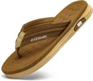 Men's Flip Flop Beach Thongs Sandals Durable Comfort Slippers Quick-Dry Flip-Flop Slides Indoor and Outdoor Comfort Ultra Soft Footbed