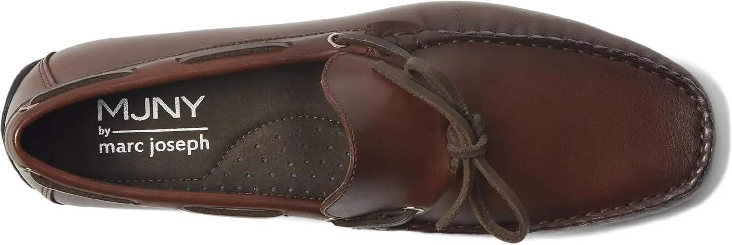 Men's Genuine Leather Casual Slip on Tie-Bow Loafers