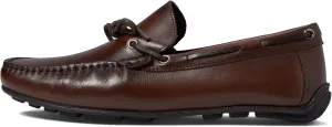Men's Genuine Leather Casual Slip on Tie-Bow Loafers