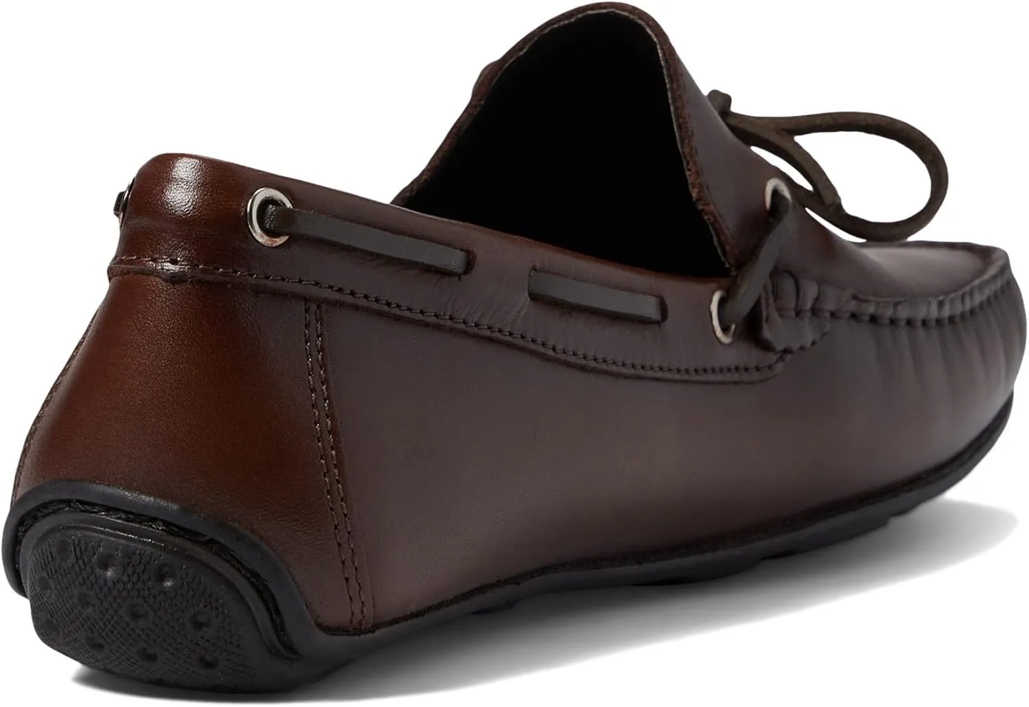 Men's Genuine Leather Casual Slip on Tie-Bow Loafers