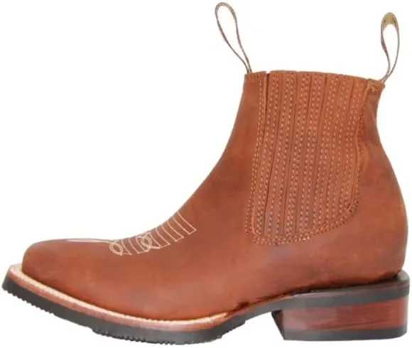 Men's Genuine Leather Short Ankle Boot