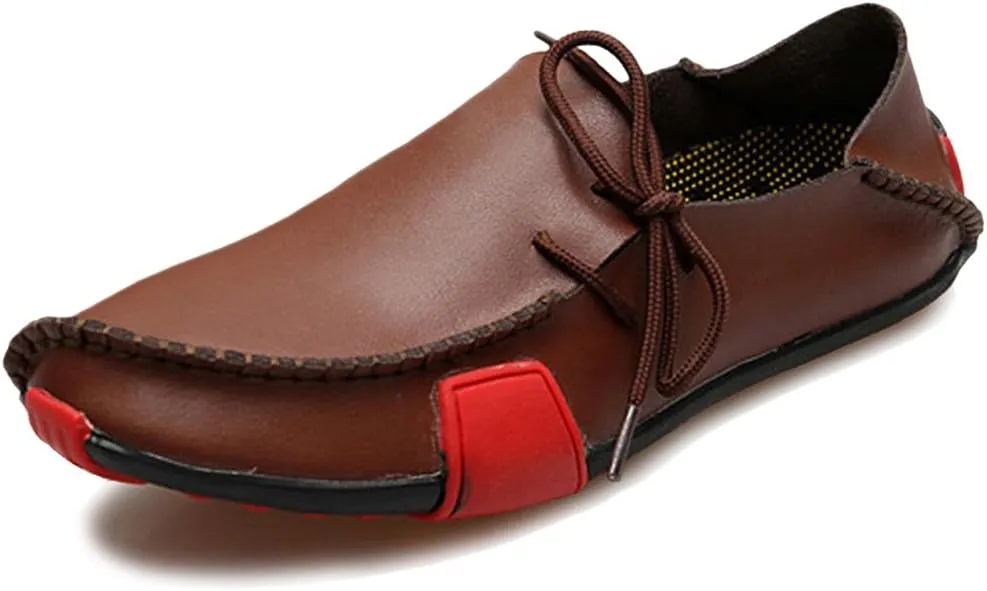 Men's Genuine Leather Slipper Loafers Flat Shoes Slip-Ons