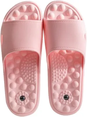 Mens House Slippers for Women, Sole Magnet Massage Slippers for Men and Women, Bathroom Quick-drying Sandals Couples Slippers Non-slip Bath Spa Shoes with Arch Support