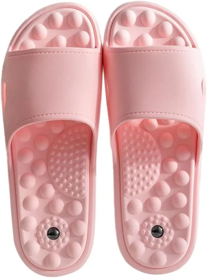 Mens House Slippers for Women, Sole Magnet Massage Slippers for Men and Women, Bathroom Quick-drying Sandals Couples Slippers Non-slip Bath Spa Shoes with Arch Support