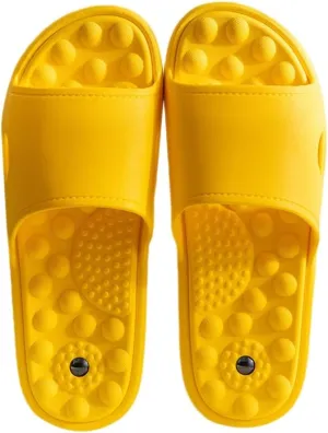 Mens House Slippers for Women, Sole Magnet Massage Slippers for Men and Women, Bathroom Quick-drying Sandals Couples Slippers Non-slip Bath Spa Shoes with Arch Support