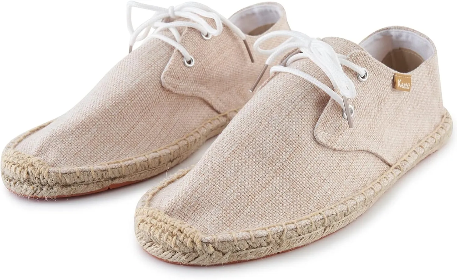 Men's Lace up Casual Canvas Slip on Flat Espadrille Shoes