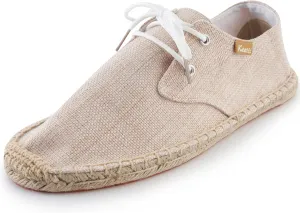 Men's Lace up Casual Canvas Slip on Flat Espadrille Shoes