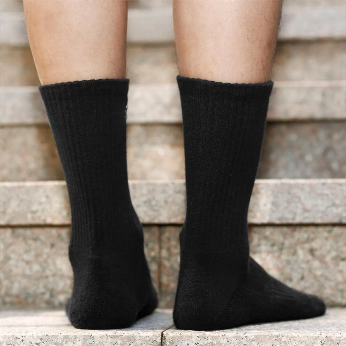 Men's Moisture Wicking Cushioned Cotton Casual Everyday Work Gym Training Athletic Crew Socks For Men, 6 Pairs/Pack