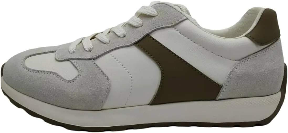 Men’s Retro Running Sneakers – Lightweight Cushioned Jogging Shoes with Breathable Mesh & Faux Suede Upper, Shock-Absorbing EVA Midsole & Grippy Rubber Outsole for Everyday Comfort