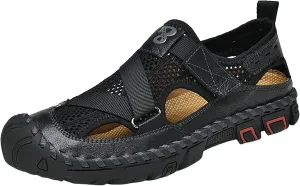 Men's Sandals 2024 New Summer Sandals For Men's Breathable Korean Edition Slip On Cowhide Beach Leather Shoes