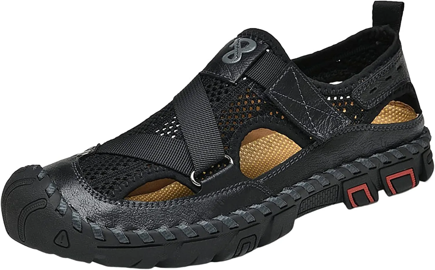 Men's Sandals 2024 New Summer Sandals For Men's Breathable Korean Edition Slip On Cowhide Beach Leather Shoes