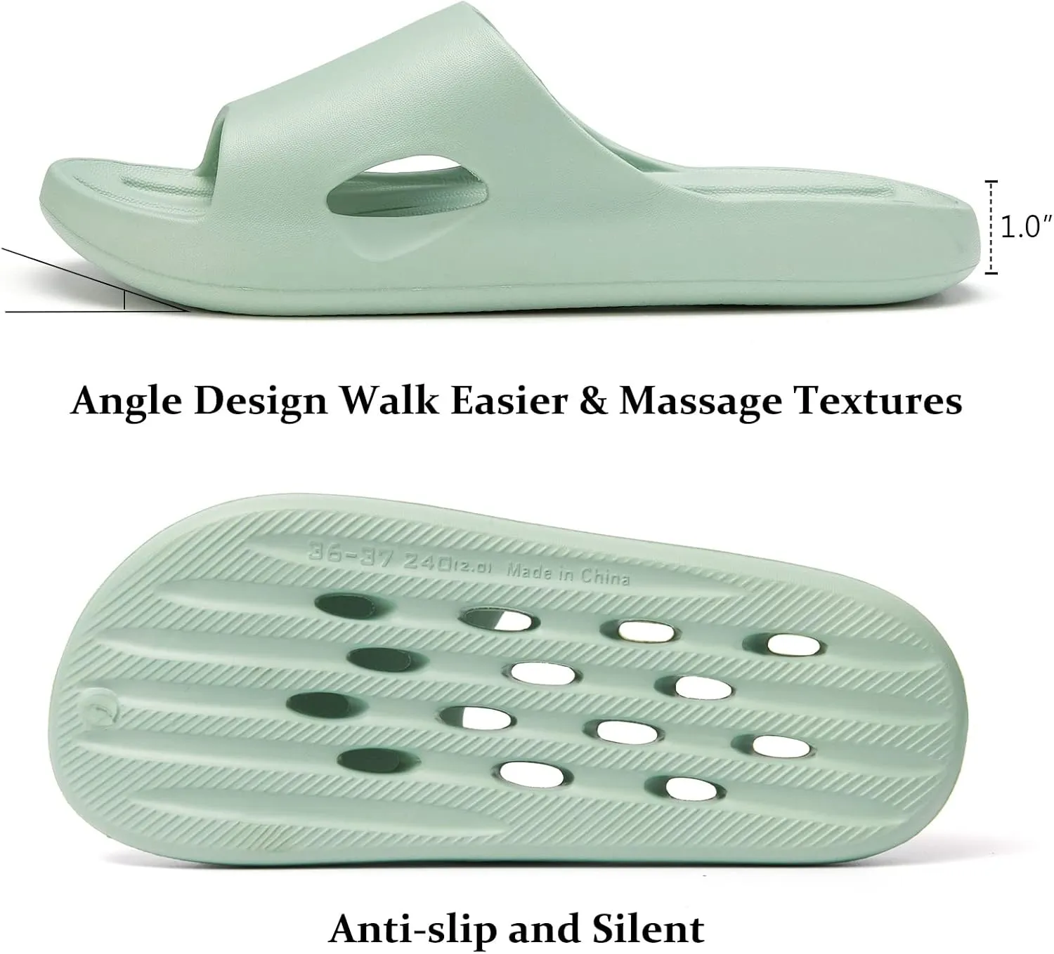 Mens Shower Shoes With Holes Dry Quickly Bath Slippers Womens Non Slip Indoor Home Bedroom Pool Spa Guest College Dorm