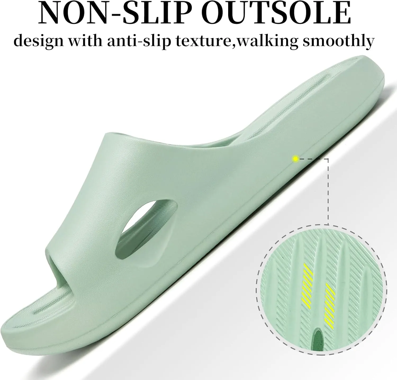 Mens Shower Shoes With Holes Dry Quickly Bath Slippers Womens Non Slip Indoor Home Bedroom Pool Spa Guest College Dorm