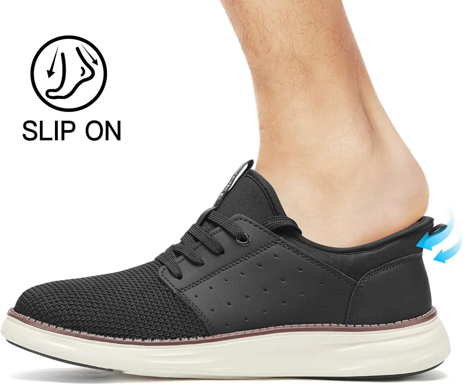 Men's Slip On Casual Fashion Shoes Easy in Dress Sneakers Comfortable Lightweight Walking Shoe