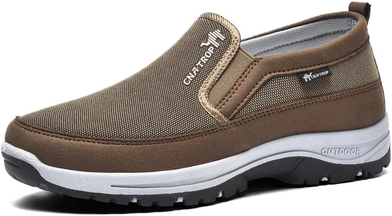 Men's Slip on Casual Shoes Lightweight Breathable Anti-Slip Walking Shoes, Outdoor Hiking Shoes