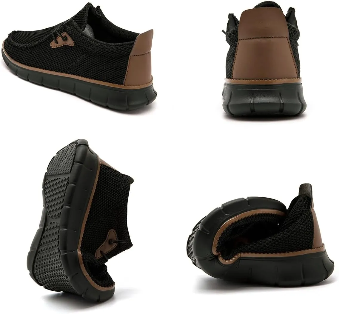 Mens Slip on Loafers Boat Shoes Non Slip Walking Shoes Fashion Sneakers for Men Comfort Lightweight Breathable Casual Office Shoes
